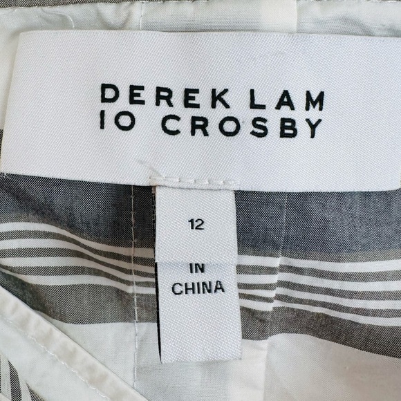 Derek Lam 10 Crosby Sleeveless Striped Tie-Front Poplin Dress Midi - Picture 8 of 9